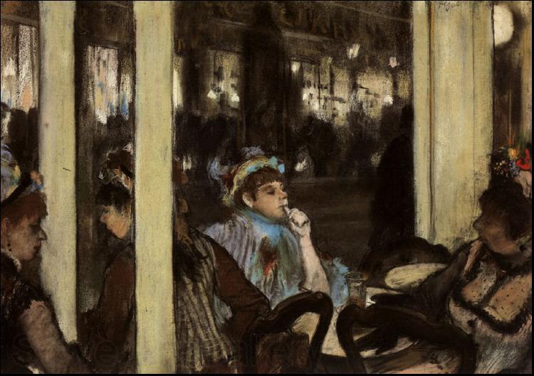 Edgar Degas Women in Front of a Cafe, Evening